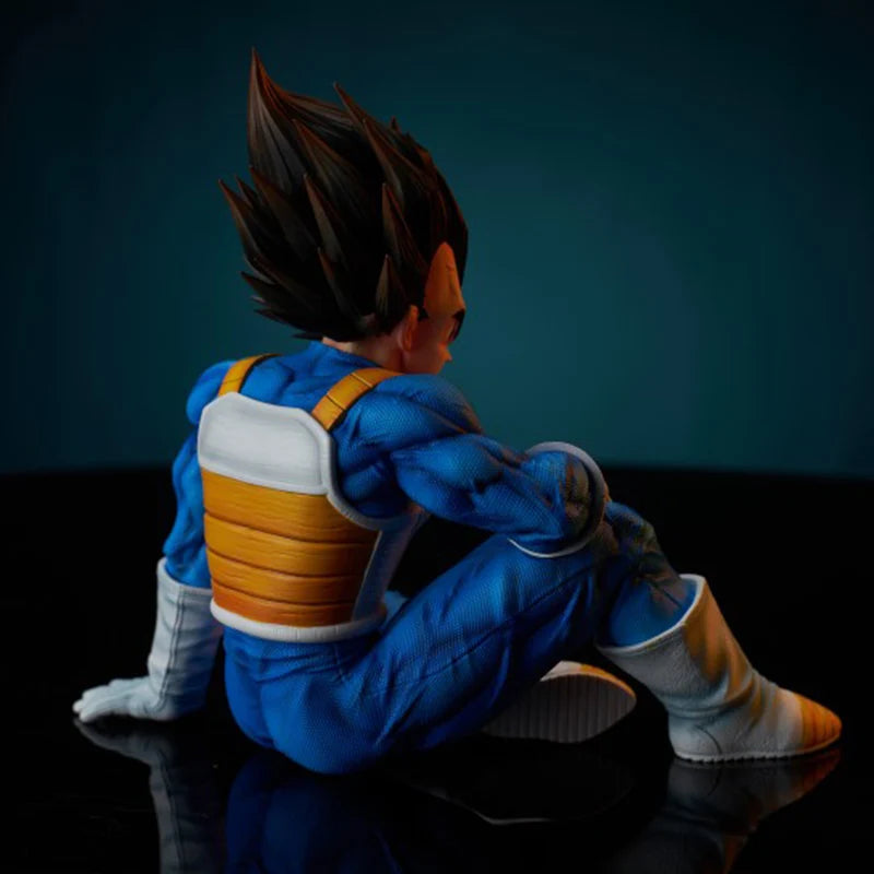 GK Dragon Ball Majin Vegeta Action Figure Statue Ornaments Anime Super Saiyan Sitting Position Bejita Yonsei Figures Model Toys