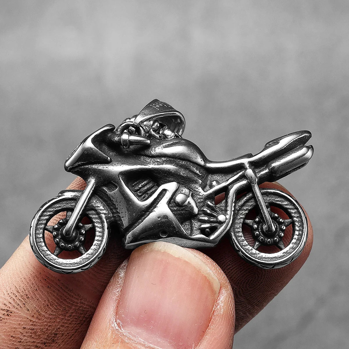 Racing Motorcycle Rider Men Necklaces Stainless Steel Pendant Chain Punk Vintage Biker Women Jewelry Accessories Gifts Wholesale