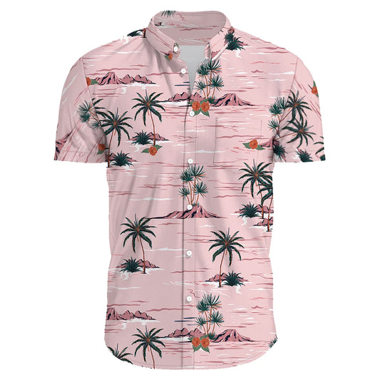 2024 Summer Men's Casual Floral Print Short Sleeve Top Hawaiian Shirt For Mens Clothes Daily New High Quality Lapel Oversized CS2024XQ1234