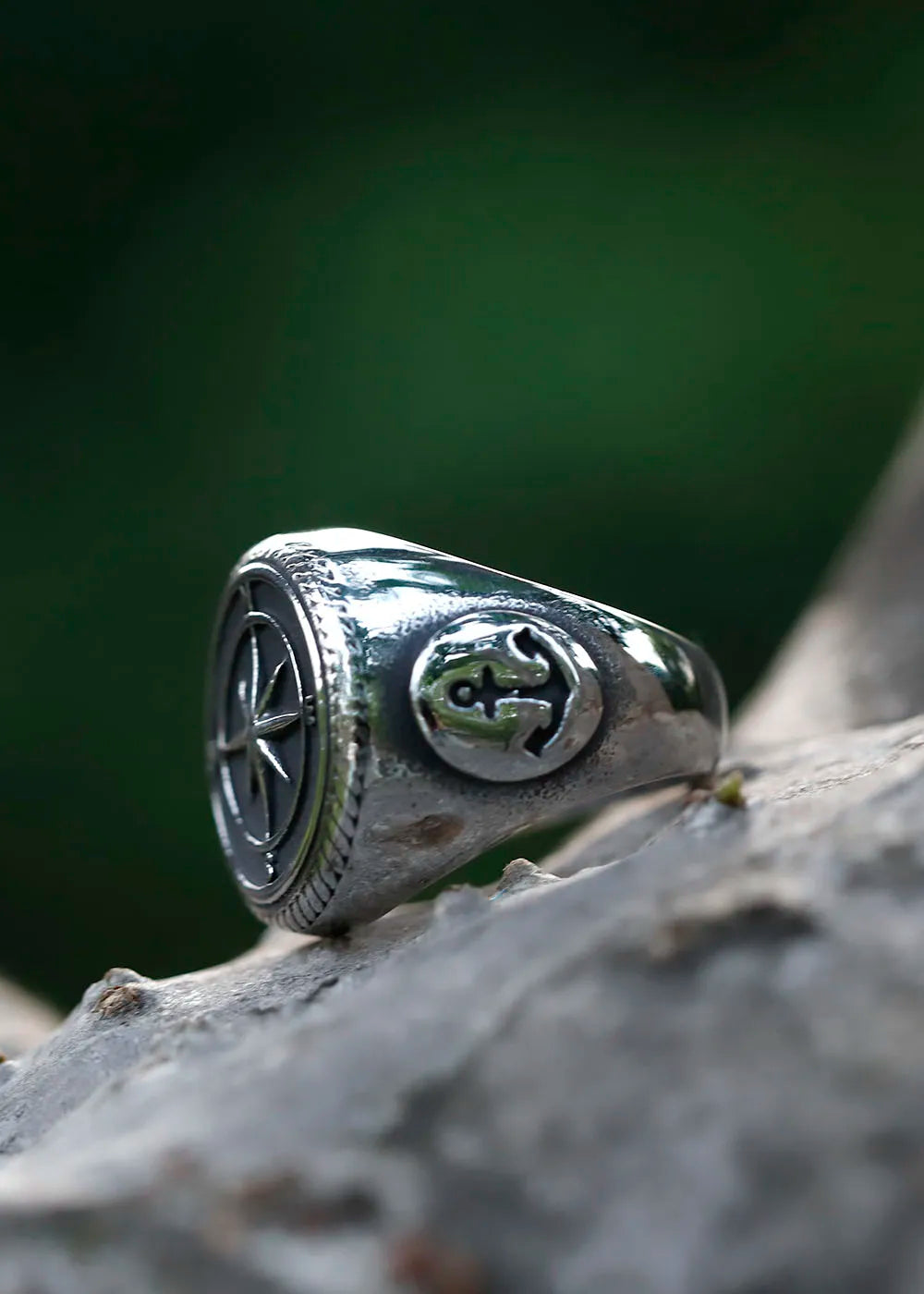 2022 NEW Men's 316L stainless steel rings Vintage Viking Cross Compass Runic Pirate fashion jewelry