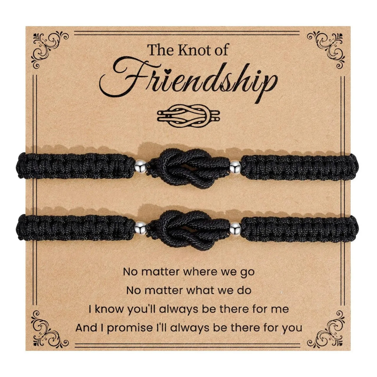 Pinky Promise Knot Couples Bracelets Anniversary Christmas Valentines I Love You Gifts for Boyfriend Girlfriend Women Men