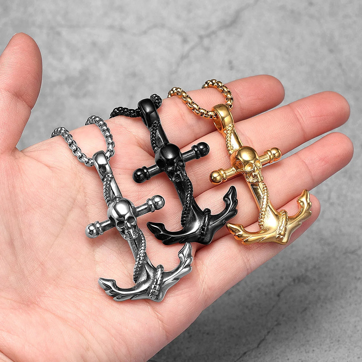 Anchor Sailor Stainless Steel Men Women Necklaces Pendants Chain Vintage Punk Rock Fashion Jewelry Creativity Gift Wholesale