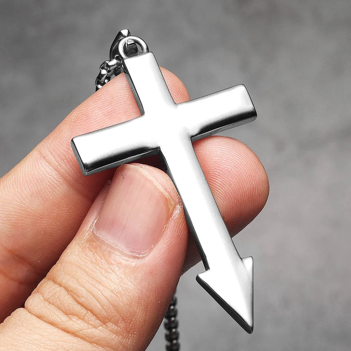 Curse Cross Amulet Stainless Steel Men Necklaces Pendant Chain Punk For Women Fashion Jewelry Gifts Wholesale Dropshiping