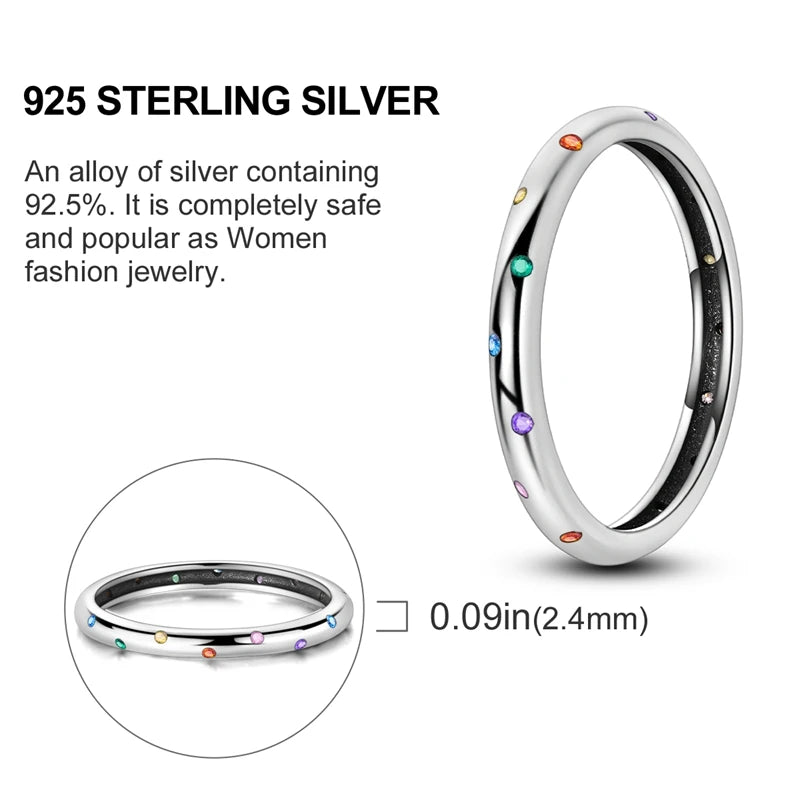 925 Sterling Silver Infinite Love Ring Original Luxury Design Zircon Finger Rings For Women High Quality Wedding Jewelry Gift
