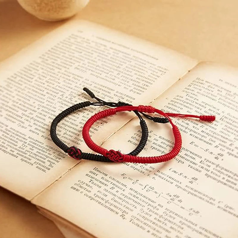 Valentines Day Birthday Gifts for Her Him Matching Red String of Fate Couple Bracelet for Boyfriend Girlfriend Wife