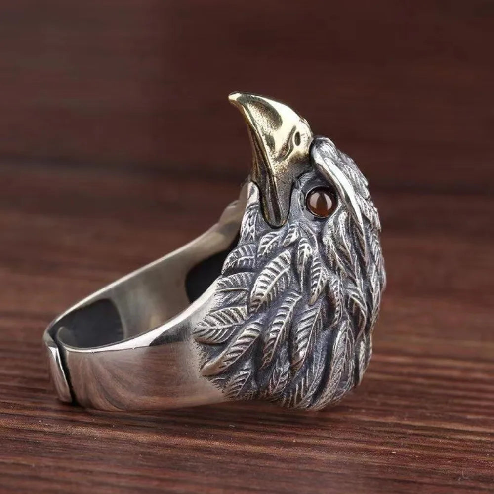 Classic Personalized Domineering Eagle Ring Creative Trend Men's Ring Gothic Punk Street Niche Party Rock Open Ring JewelryGifts