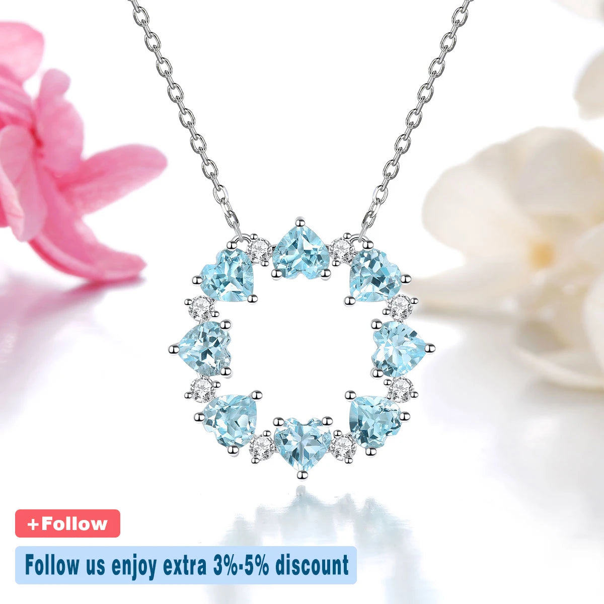 Colgantes de plata de ley con topacio azul cielo natural de 4,5 quilates, piedras preciosas auténticas para mujer, estilo romántico clásico, joyería fina, regalos.