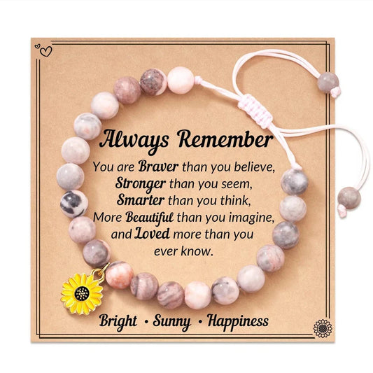 Fashion Women Teen Girl Gifts, Natural Stone Bracelets Trendy Stuff Inspirational Teen Girl Women Gifts Ideas