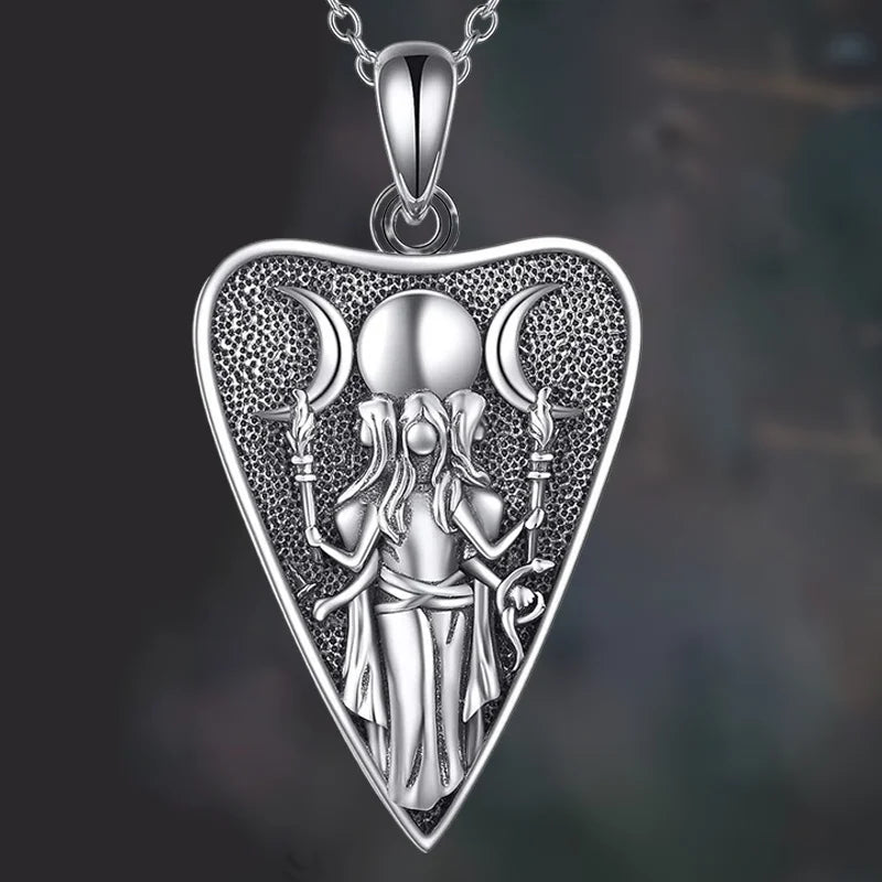 Vintage Style Triangle Pendant Necklace, Gothic Witch Jewelry Gifts Anniversary Party Gift Jewelry Niche Style Beautiful Style