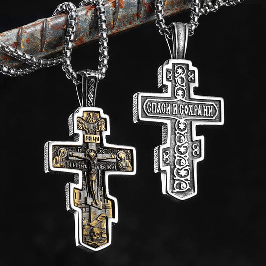 Exorcist Jesus Cross Brass Stainless Steel Men Necklaces Pendant Chain Punk for Women Fashion Jewelry Gift Wholesale Dropshiping