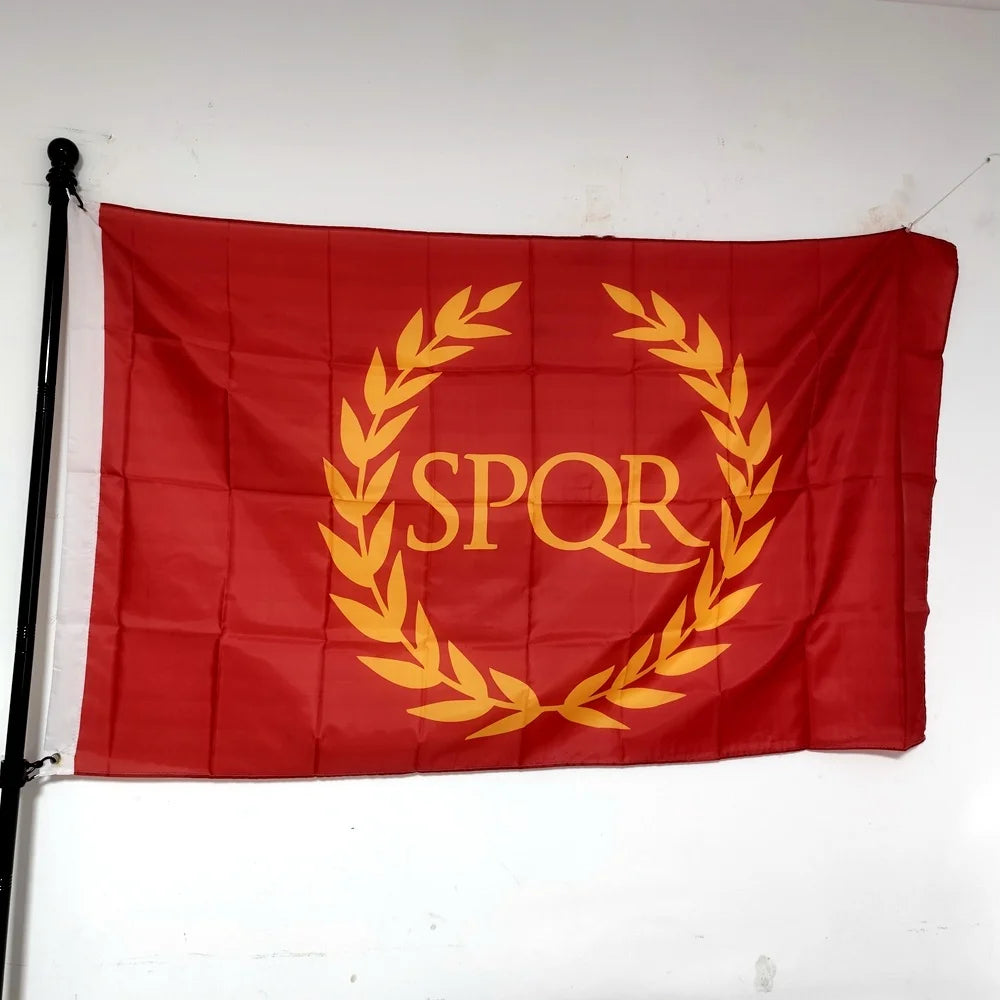 SPQR Flag And People Of Rome Flag Decoration Banner Outdoor Indoor Decor 90x150cm