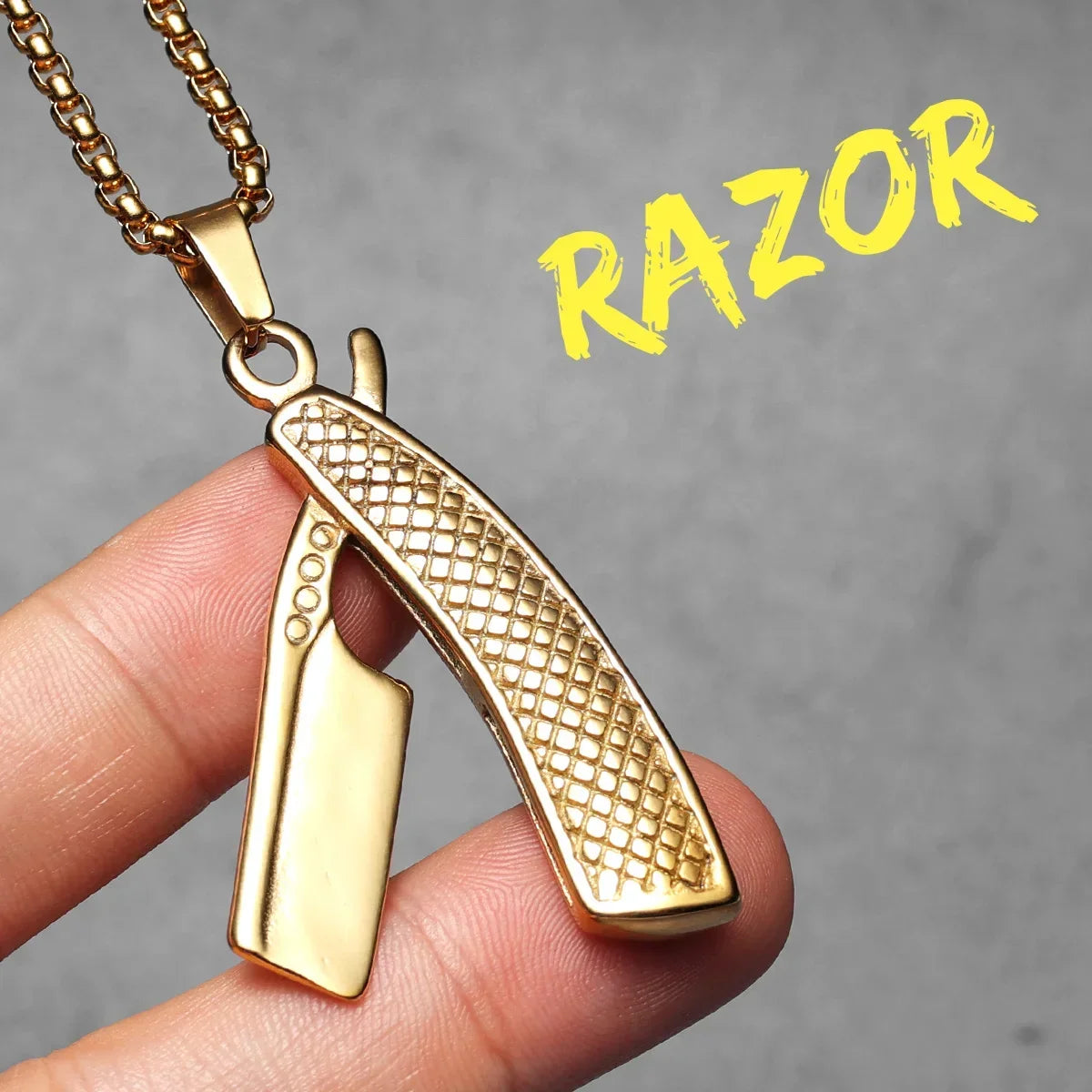 Barber Scissors Shaver Hair Drier Razor Stainless Steel Man Necklaces Pendant Chain For Women Fashion Jewelry Gifts Wholesale
