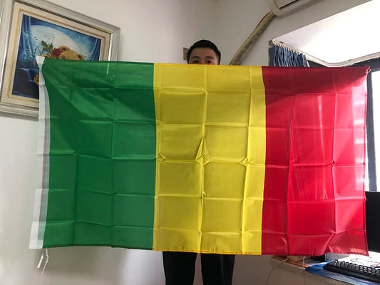 SKY FLAG Mali flag  90x150cm 3x5 Feet hanging double side Polyester Republic of Mali Flag Indoor Outdoor Flag for decoration