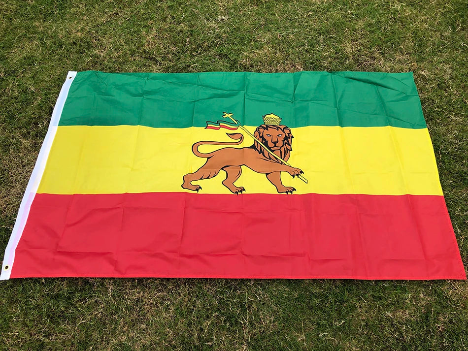 SKY FLAG Ethiopia flag 90x150cm high quality polyester hanging Judah Lion Ethiopian Lion of Judah Flag for home decoration