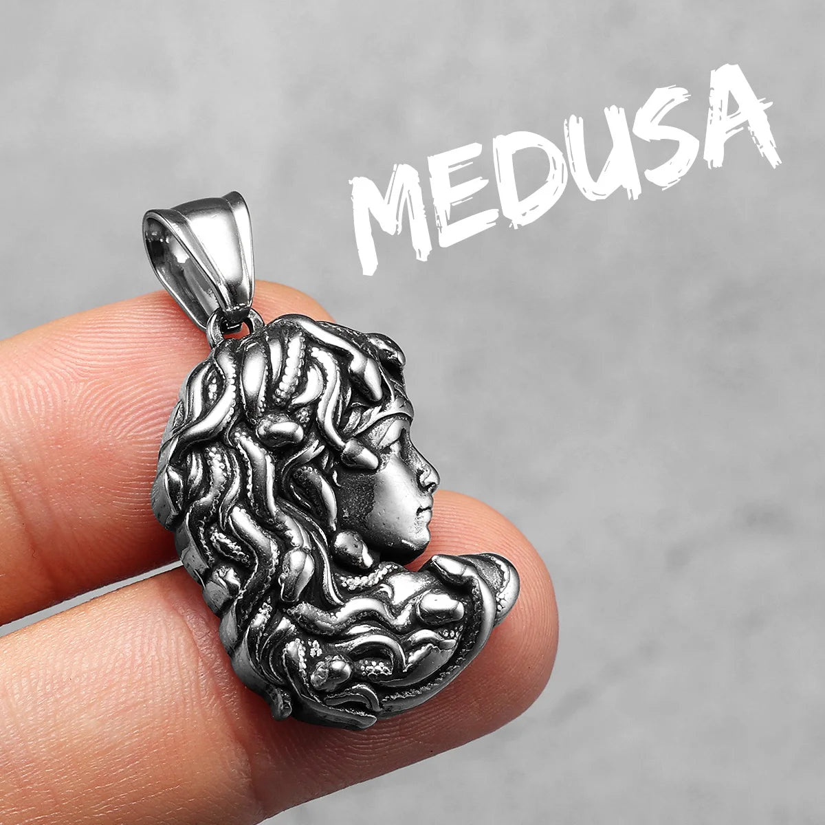 Greek Mythology Snake Hair Medusa Stainless Steel Men Necklaces Pendant Chain Amulet Vintage For Women Jewelry Gifts Wholesale