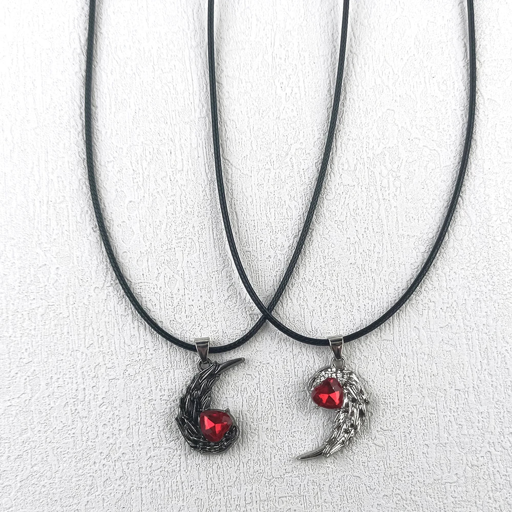 Cat Couple Necklaces For Lovers Yin Yang Animal Pendant Necklace Heart Couples Friendship Jewelry for Lovers Best Friends Gift