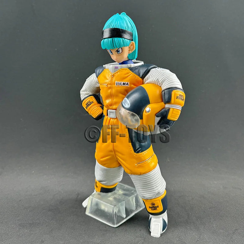 In Stock Dragon Ball Z Bulma Namek Figure Space Suit Bulma Action Figure 21cm Pvc Statue Collection Model Toys Gifts