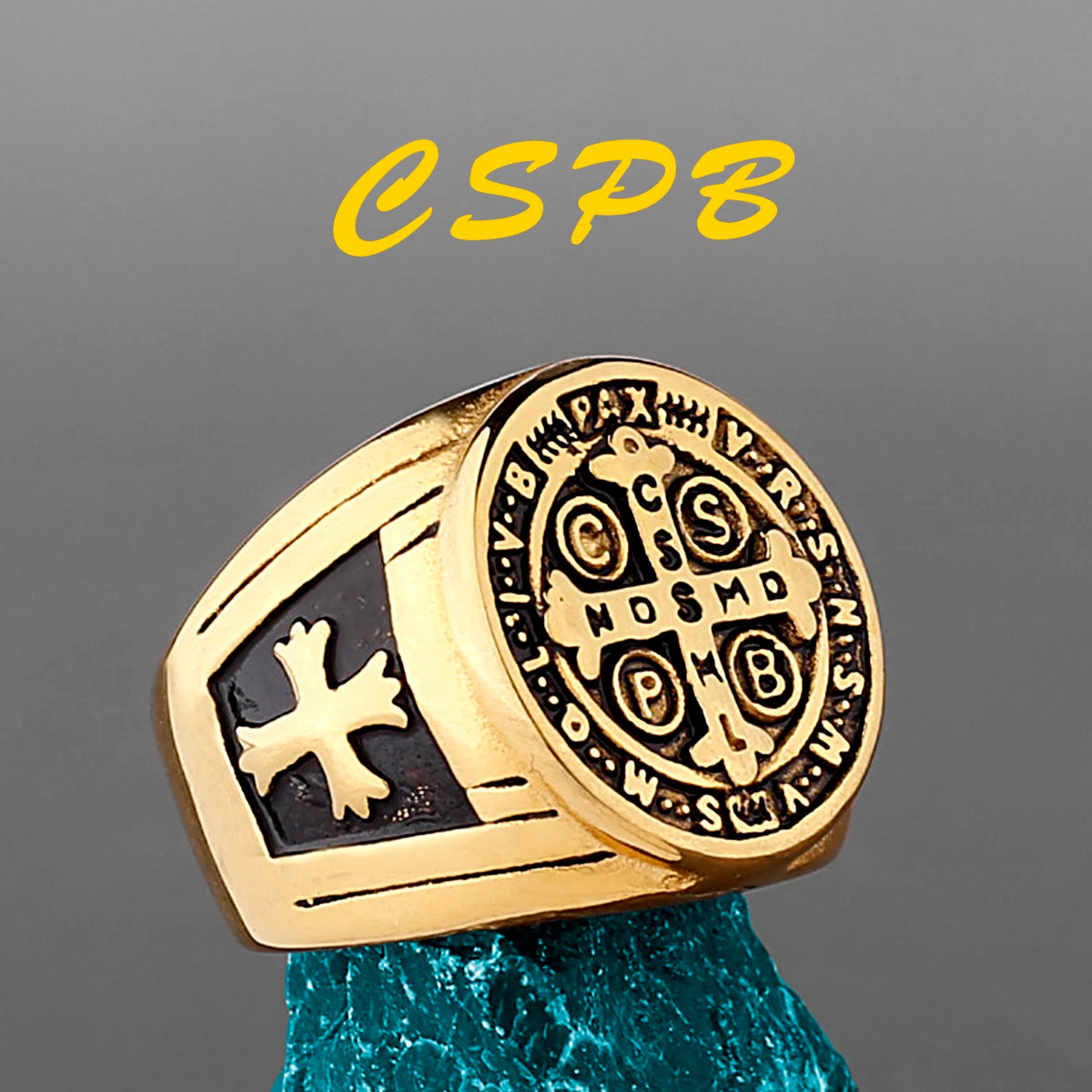 Stainless Steel Catholic Christian Cross Faith Amulet Ring Women Men Unisex Ring Multi Style Finger Jewelry Creative Gift
