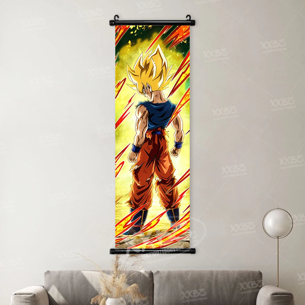 Dragon Ball Picture Recoome Anime PosterS Captain Ginyu Scrolls Painting Majin Buu Wall Art Gotenks Home Decor Goku Wallpaper qlz30-33 CHINA