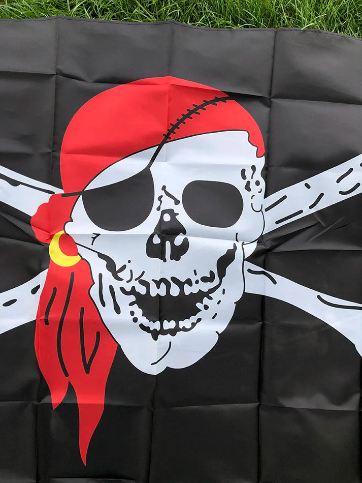 SKY FLAG 90x150cm Huge Skull and Cross Crossbones Jolly Roger Pirate Flags Holloween KTV polyester hanging banner for Decoration