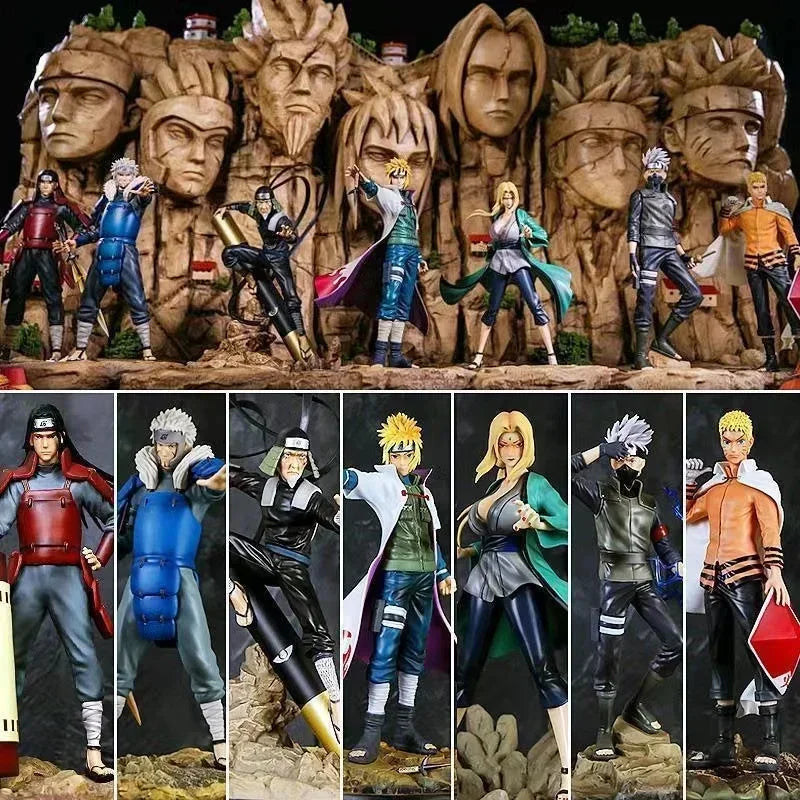 28cm Naruto Figure Anime Model GK Shippuden Boruto Kakashi Hokage Hashirama Tsunade Namikaze Minato Action Figure Kids Toy Gifts