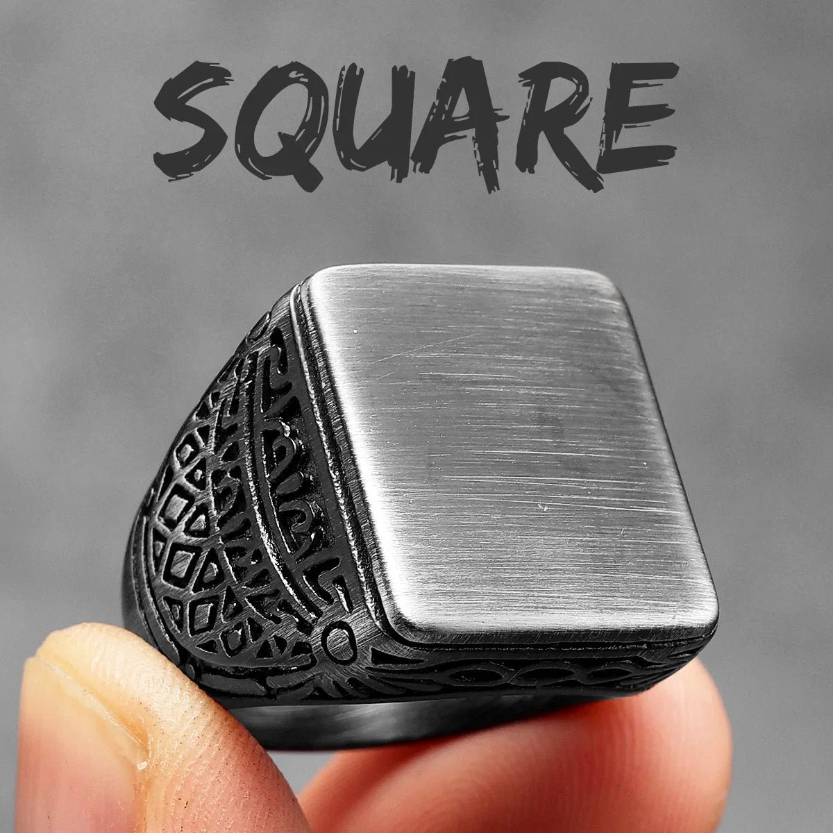 Retro Geometry Texture Men Rings Stainless Steel Women Fashion Jewelry Punk Trendy Luxury New In Accessories Gift Wholesale