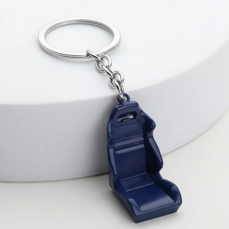 Car Speed Gearbox Gear Head Keychain Manual Transmission Lever Metal Key Ring Car Refitting Metal Pendant Creative Keychain 2023 ZY-Blue