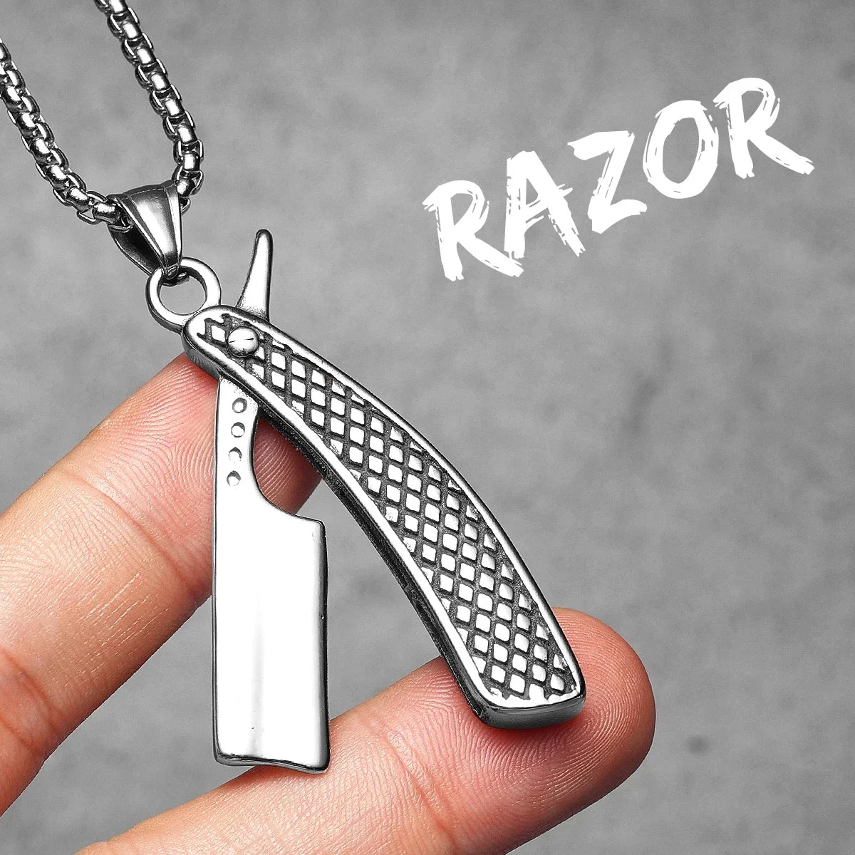 Barber Scissors Shaver Hair Drier Razor Stainless Steel Man Necklaces Pendant Chain For Women Fashion Jewelry Gifts Wholesale