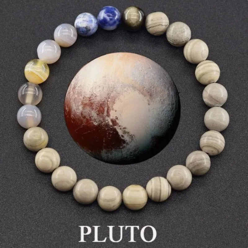 Popular Planet Bracelet Nine Natural Stones Bracelet New Sun Saturn Universe Planet Bracelet Holiday Gift