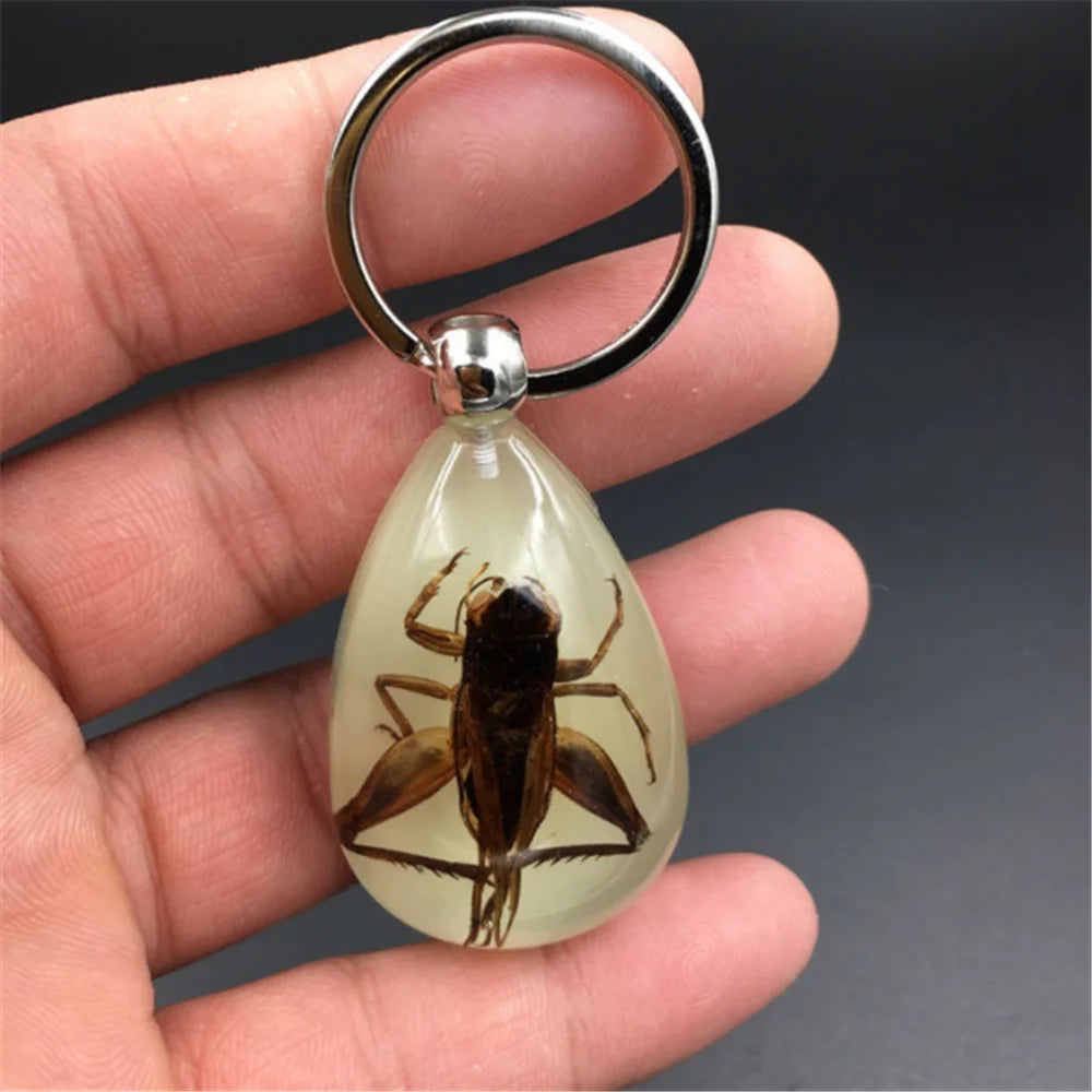 Car luminous amber insect keychain pendant for Citroen 2002 2004 2006 Daewoo c3 c4 2009