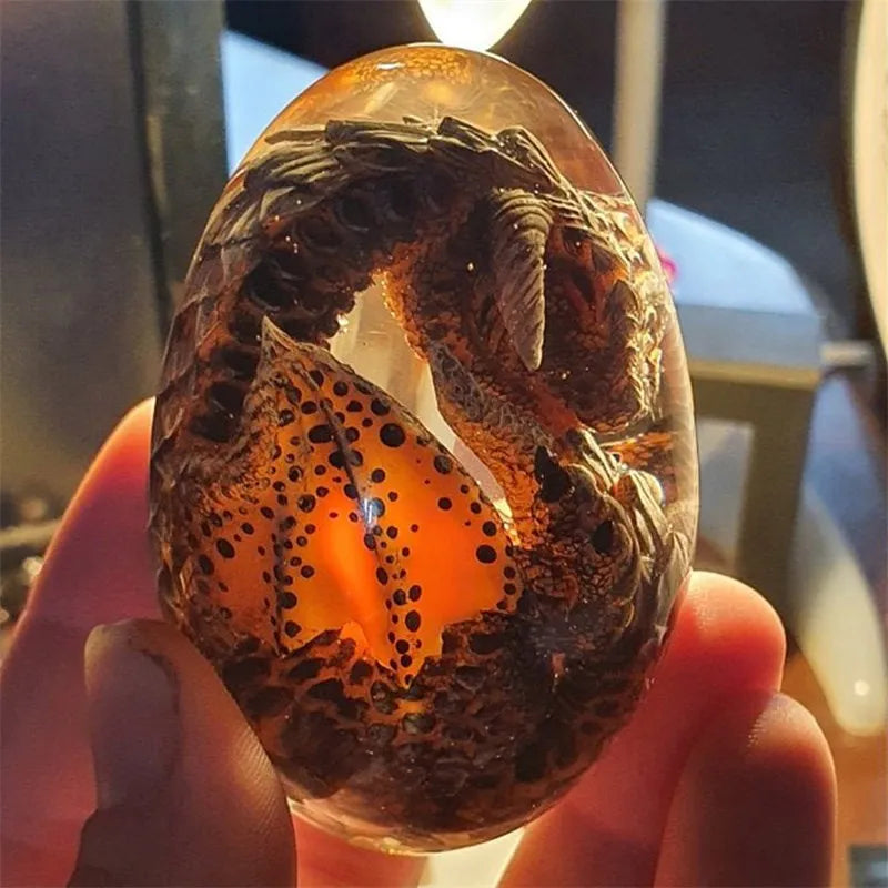 Transparent Dragon Egg Resin Statue ELittle Flying Dragon Monster Egg Crystal Ball Gem Souvenirs Home Decor Children EasterGifts