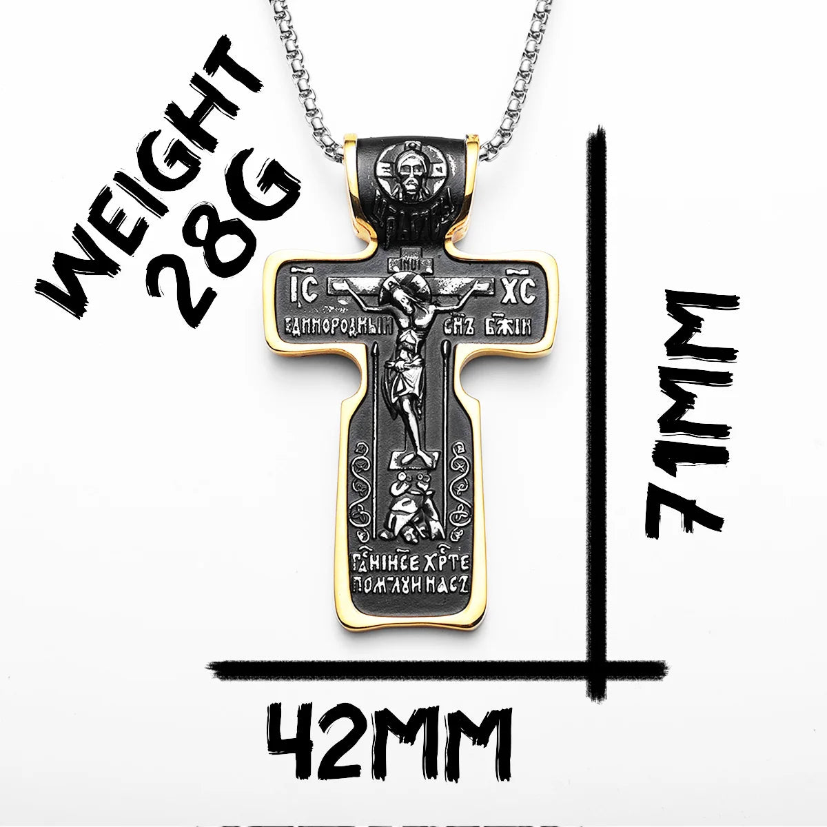 Jesus Big Cross Amulets Stainless Steel Men Necklaces Pendant Chain Punk For Women Fashion Jewelry Gifts Wholesale Dropshiping