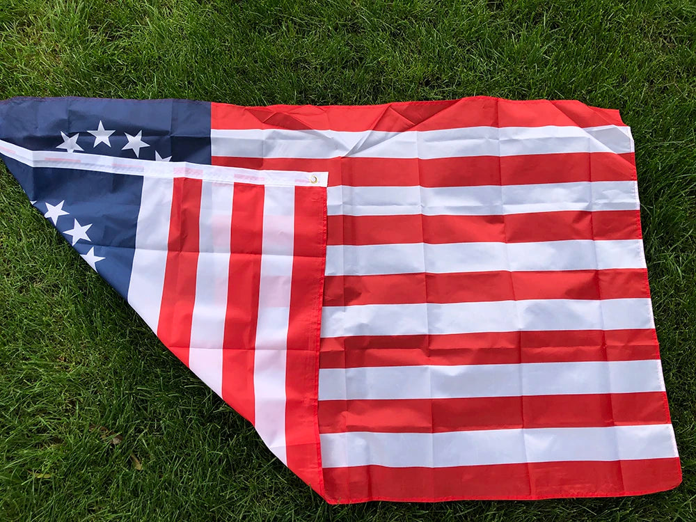 (SKY FLAG)Betsy Ross 13 Star USA American Flag 90*150CM Polyester 13 stars us usa 1777 american Betsy Ross Flag