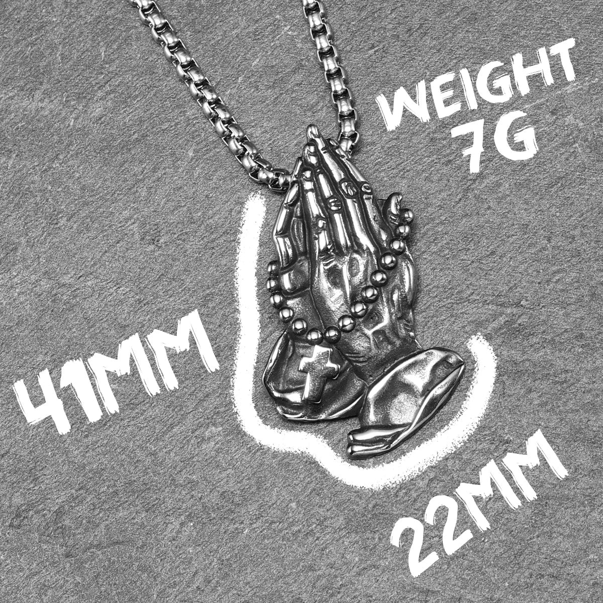 Let Us Pray Retro Amulets Stainless Steel Men Necklaces Pendant Chain Punk For Women Fashion Jewelry Gifts Wholesale Dropshiping