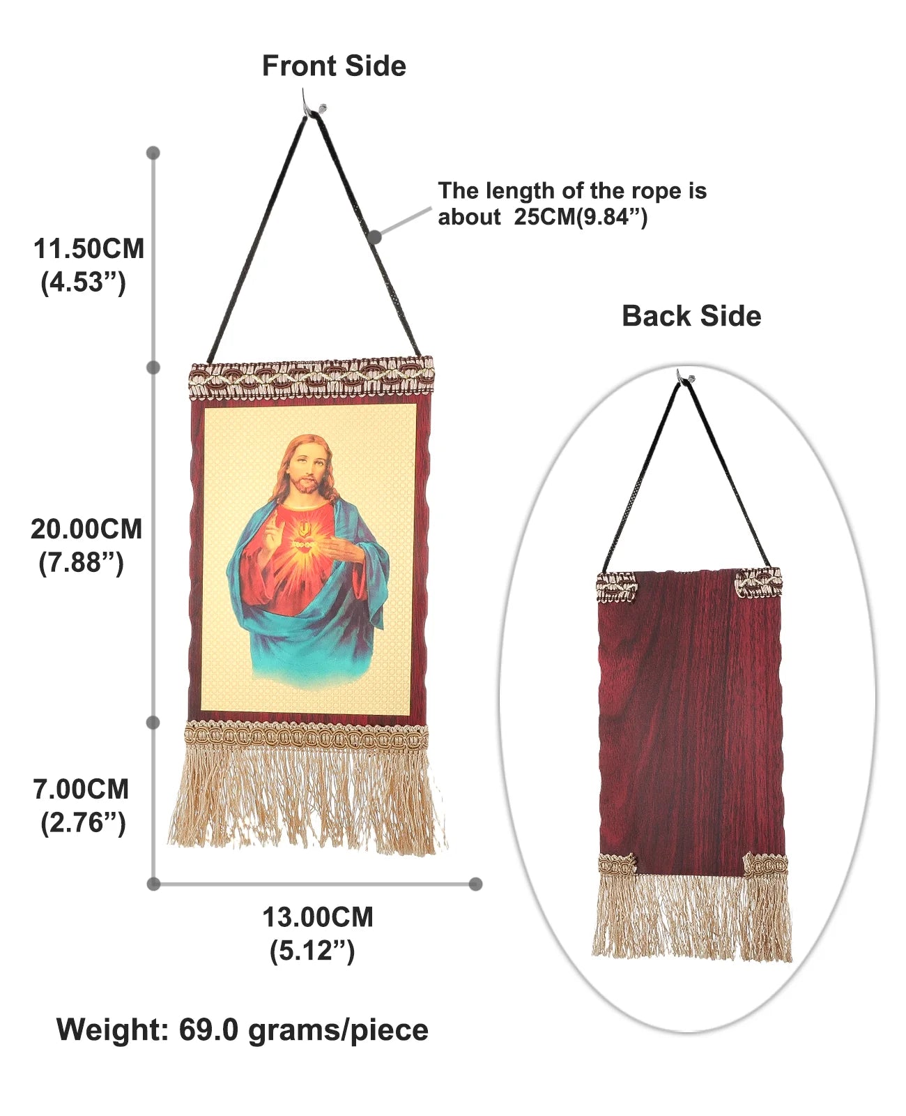 Jesus Christ The Teacher Tassel Hanging Home Wall Decoration Christian Holy Family Virgin Mary Icon Church Ornament Accessories