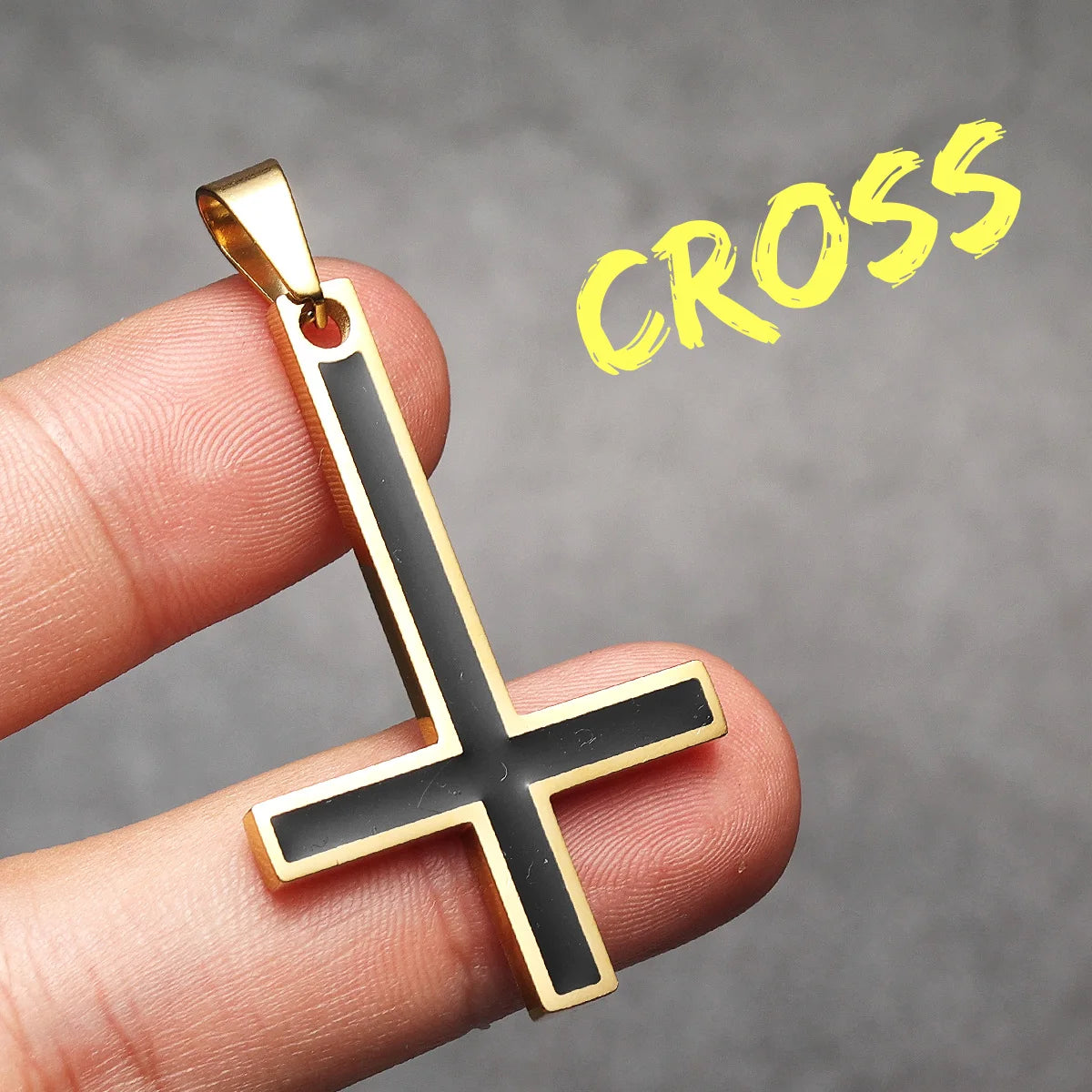 Saint Peter's Cross Simple Amulet Stainless Steel Men Necklaces Pendant Chain Punk Women Fashion Jewelry Gifts Wholesale Dropshiping