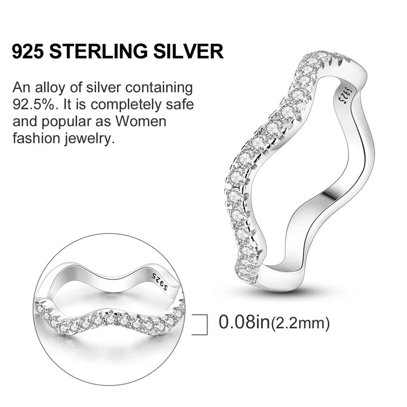 925 Sterling Silver Infinite Love Ring Original Luxury Design Zircon Finger Rings For Women High Quality Wedding Jewelry Gift