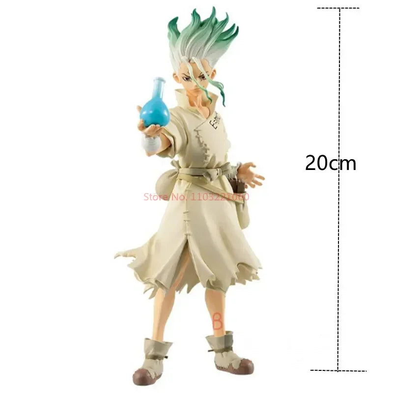 20cm Dr.stone Anime Figure Ishigami Senkuu From Stone World Kingdom Of Science Senkuu PVC Action Figure Toys Models
