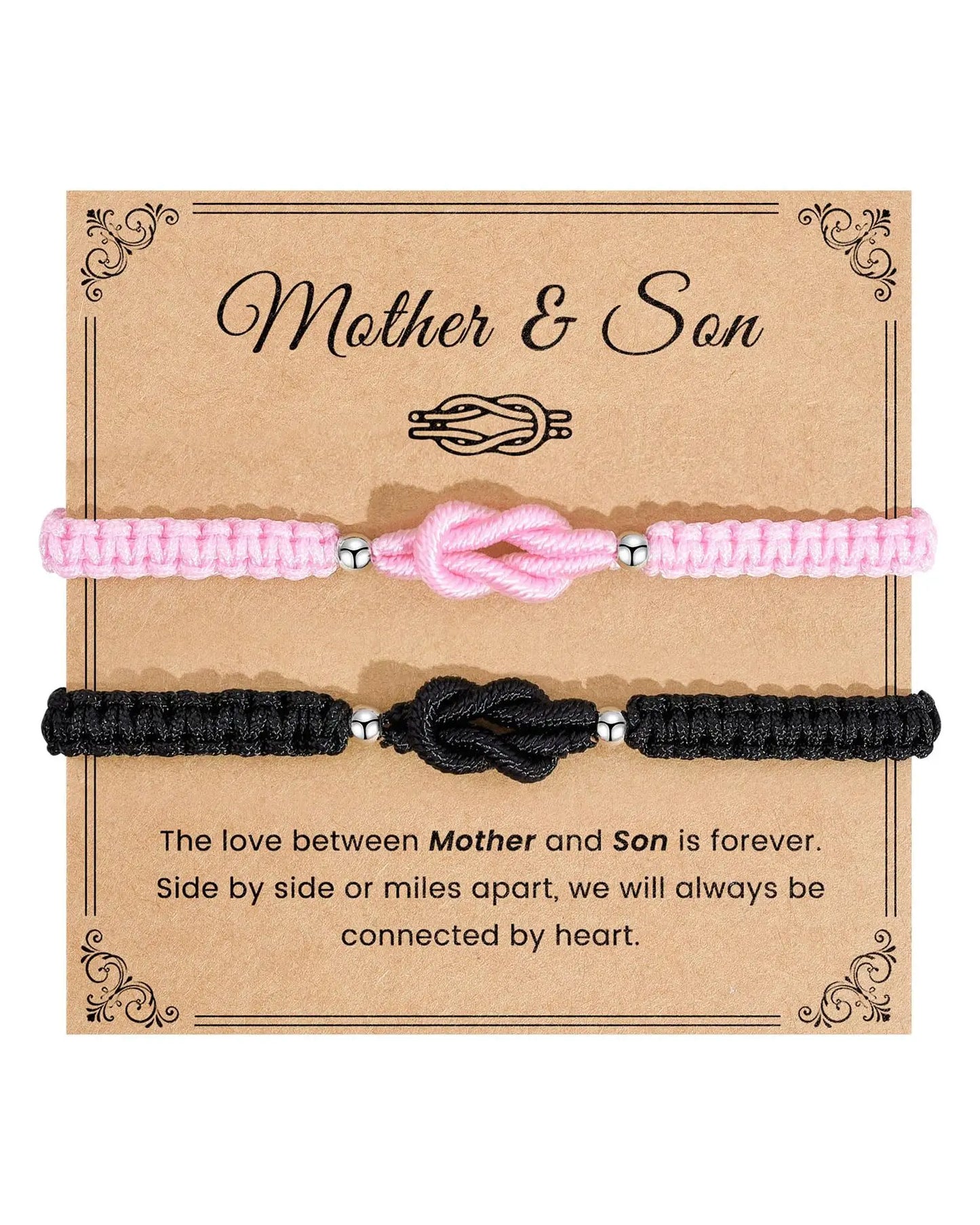 Pinky Promise Knot Couples Bracelets Anniversary Christmas Valentines I Love You Gifts for Boyfriend Girlfriend Women Men