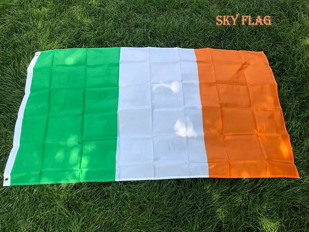 SKY FLAG Ireland Flag 90X150cm Hanging polyester green white orange IRE IR IRISH ireland National Country Flag Banner