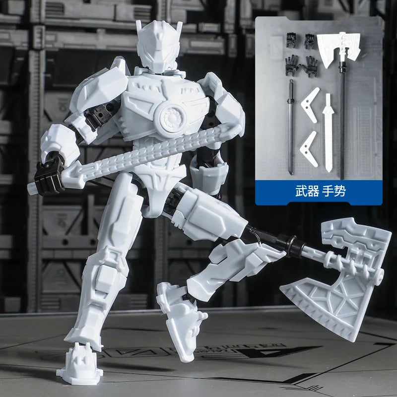 DIY Creative Ancient Roman Style Multi Joint Mobile building Justice Shield Mech Toy Assembly Model Handmade for children gifts