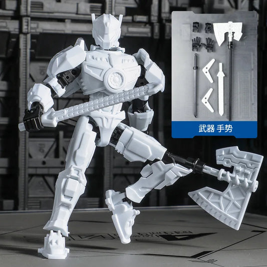 DIY Creative Ancient Roman Style Multi Joint Mobile building Justice Shield Mech Toy Assembly Model Handmade for children gifts