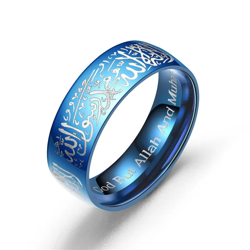 2025 Hot Selling Retro Titanium Steel 6mm/8mm Laser Engraving Ring For Women Men Jewelry Valentine Gifts Size 6-13
