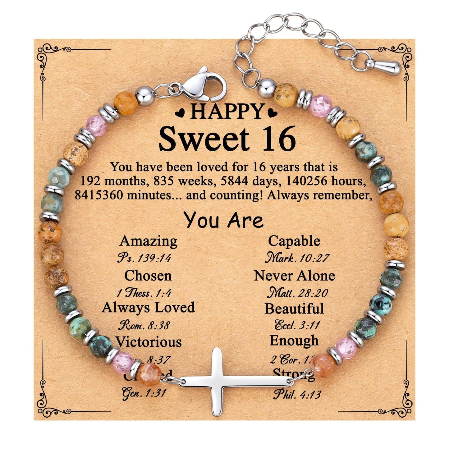 Cross Bracelet for Women, Steel Birthday Christian Confirmation Baptism Easter Unique Gift for Girls Friends Daughter Mom Sister