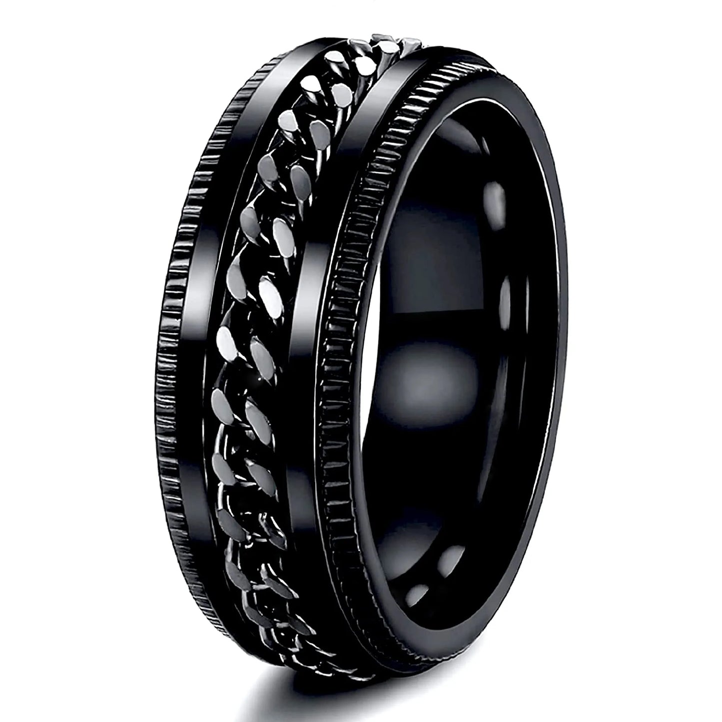 Vintage Viking Rune Rings For Men Women Retro Viking Stainless Steel Rotatable Fidget Anxiety Spinner Ring Retro Amulet Jewelry