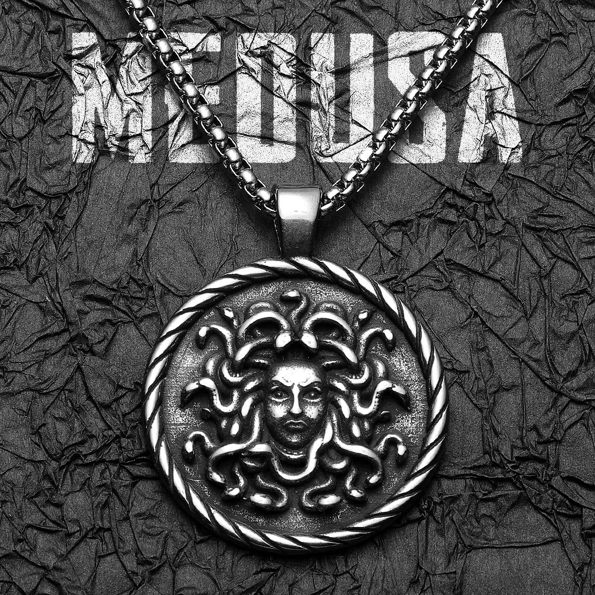 Retro Snake Medusa Stainless Steel Men Necklaces Pendant Chain Punk For Women Fashion Jewelry Gifts Wholesale Dropshiping