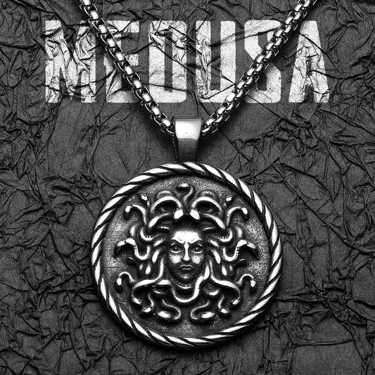 Retro Snake Medusa Stainless Steel Men Necklaces Pendant Chain Punk For Women Fashion Jewelry Gifts Wholesale Dropshiping