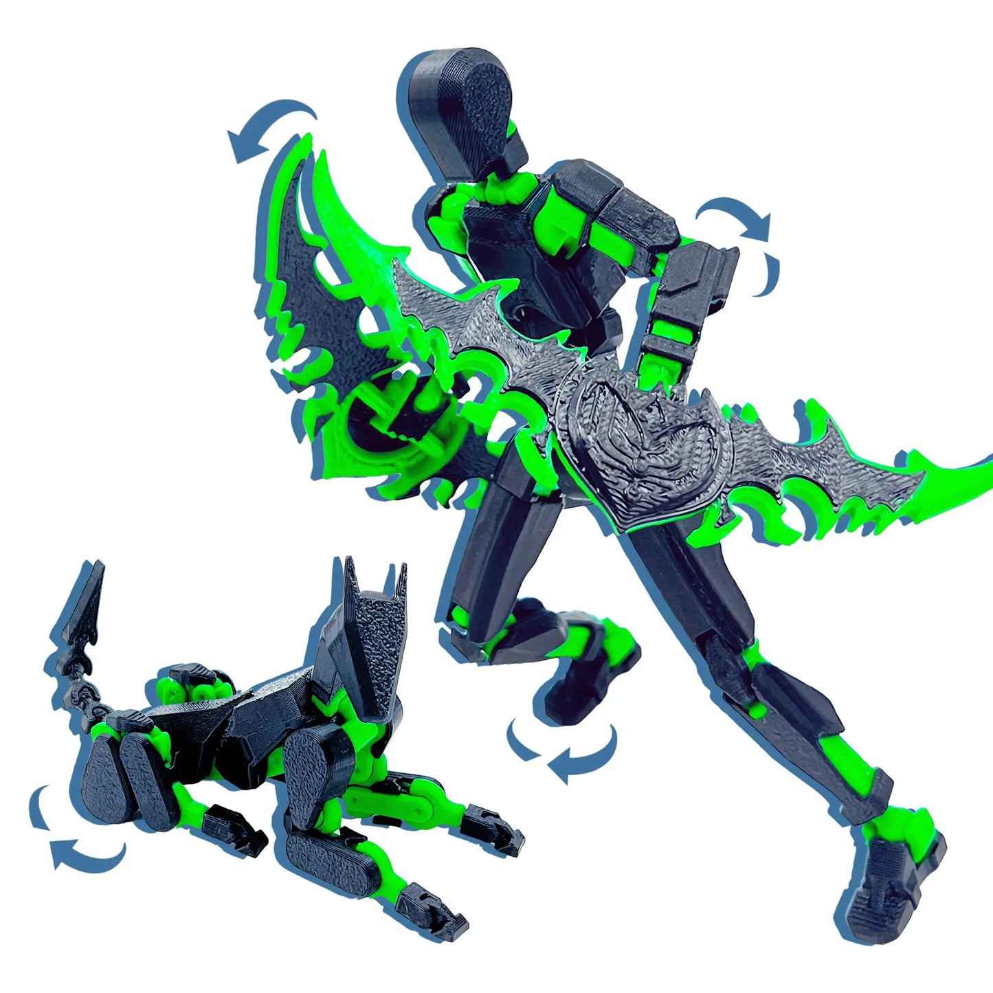 ﻿ (Assembly Completed) T13 Action Figure Set, 3D Printed Toys Robo 13 Action Figure,Dummy 13 Titan 13 Action Figure