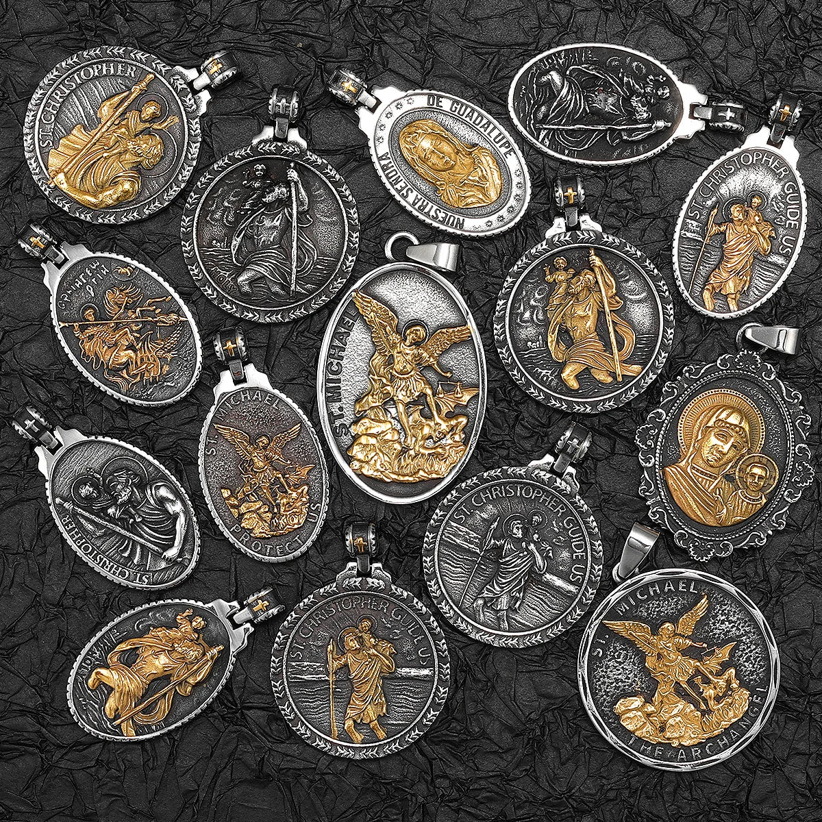 Angel Jesus Virgin Mary Stainless Steel Men Necklaces Pendant Chain Amulet Cool New In For Women Fashion Jewelry Gifts Wholesale