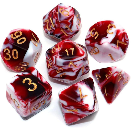 Dnd Acrylic Solid Dice Rounded Edg Polyhedral Dice D+D Dice Set For Dungeon and Dragon Pathfinder Role Playing Game(RPG)MTG Game